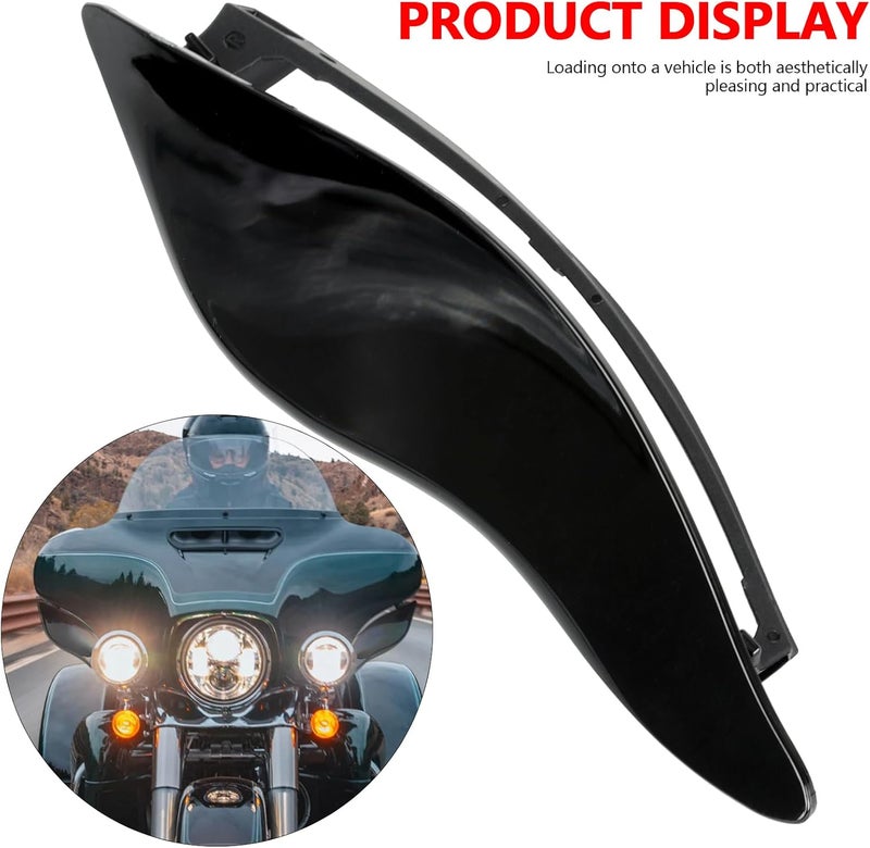 MOCODUO Motorcycle Side Wings Air Deflectors, Adjustable Fairing Side Wing Windshield Deflectors Compatible for Harley Electra Glide Street Glide Tri Glide Ultra Limited Fairing Side Shield 2014-Later Black - Image 4